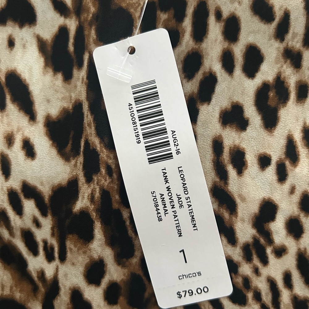 Chico's Animal Print Sleeveless Top